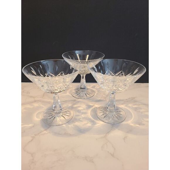 Waterford Crystal Kenmare Champagne Sherbet Glasses 4.¾" Set of (3) EUC - Picture 1 of 13
